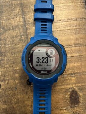 garmin Instinct Solar Smartwatch in Bright Blue